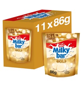 Milkybar Gold Giant Buttons Caramel Flavour White Chocolate Sharing Bag 86g x 11 Pouches