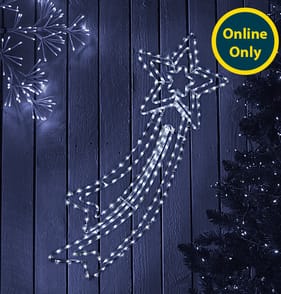 Prestige Mains Operated LED Rope Shooting Star Light - Cool White