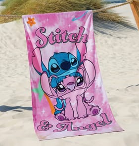 Disney Stitch Beach Towel - Stitch & Angel