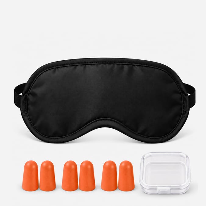 Travel Eye Mask & Ear Plugs - Orange