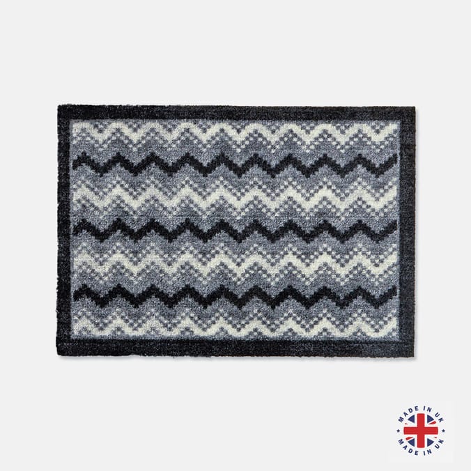 Aztec Charcoal Door Mat 40x60