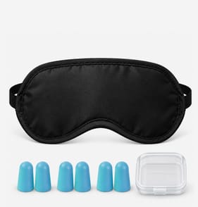 Travel Eye Mask & Ear Plugs - Blue 