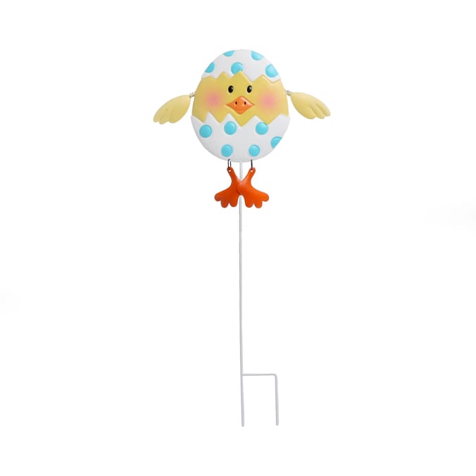 Hoppy Easter Small Metal Garden Stake - Chicken