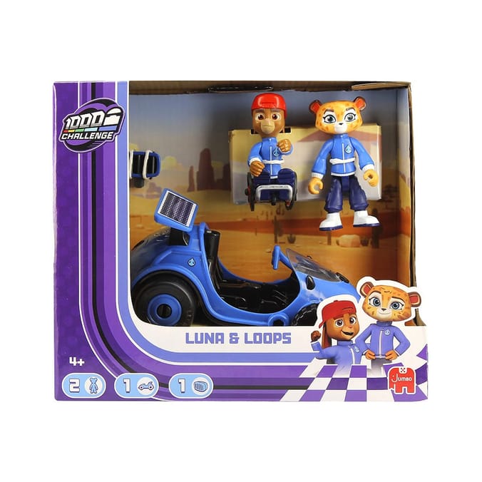 Mille Bornes Challenge Vehicle & Figure Playset - Luna & Loops