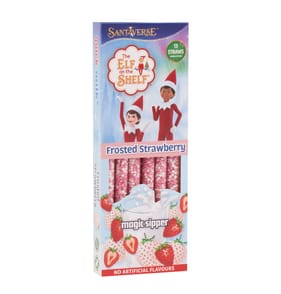 Elf On The Shelf Magic Sipper Milk Straws 78g - Frosted Strawberry