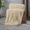 The Winter Warmer Collection Wren Faux Fur Throw - Latte