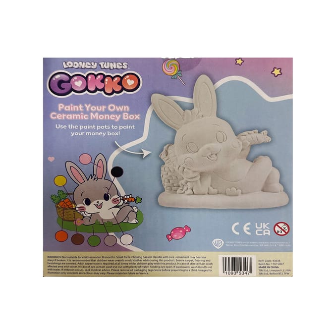 Looney Tunes Gokko PYO Ceramic Money Box - Bugs Bunny