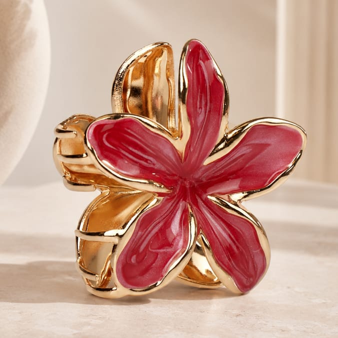 Metal Flower Claw Clip