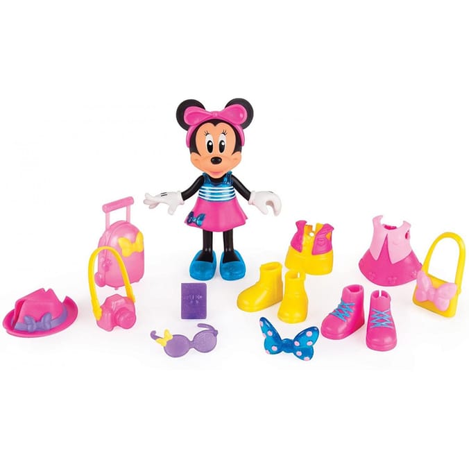 Minnie Mouse Just Set Minnie - Pink Skirt Blue Stripe Top