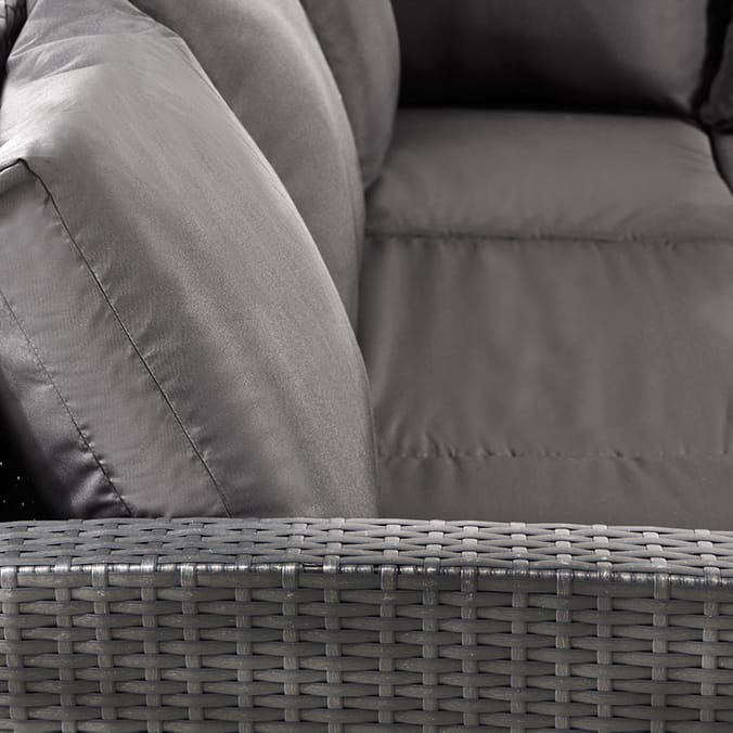 The Outdoor Living Collection Venice Dining Sofa Set - Grey w/ Brown