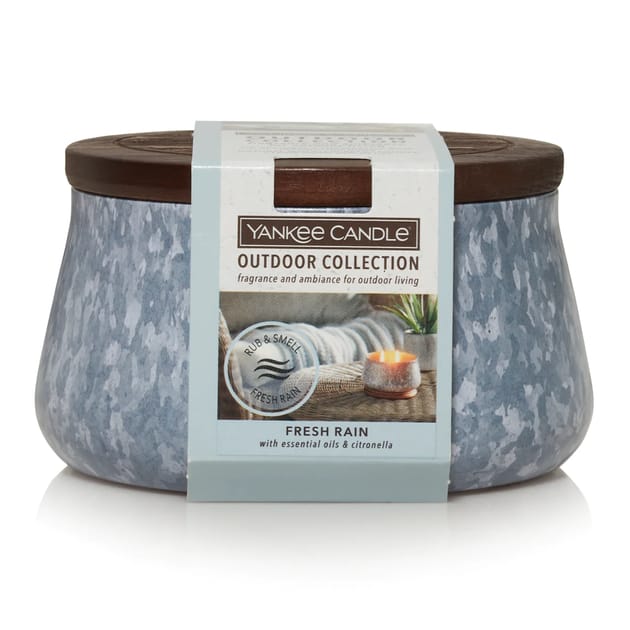 Yankee Candle Outdoor Collection Citronella Candle Fresh Rain Home Bargains