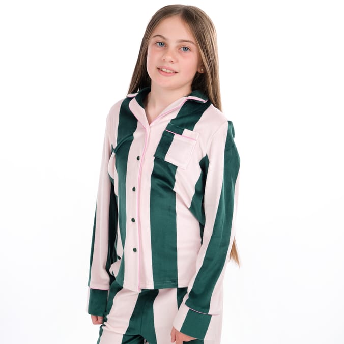 Originals Kids Pink & Green Striped Pyjamas