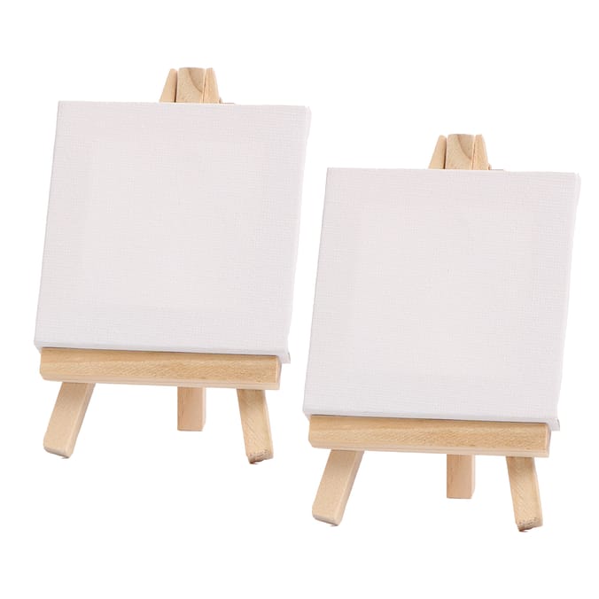 Colvin & Co Artists' Mini Canvas & Easel x2
