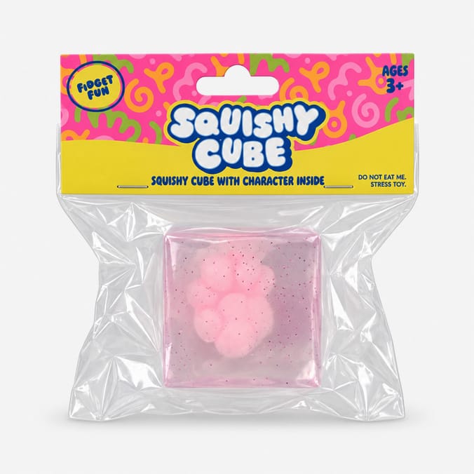 Fidget Fun Squishy Cube - Assorted