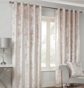 Alan Symonds Velour Fully Lined Curtains - Blush 66"x90"