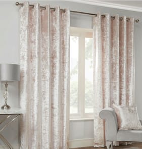 Alan Symonds Velour Fully Lined Curtains - Blush 46"x54"