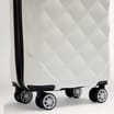 Salisbury Embossed Quilted Shell Suitcase - Off White