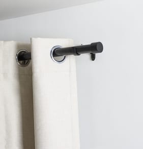Home Collections Extendable Curtain Pole End Cap 110-320cm - Black 
