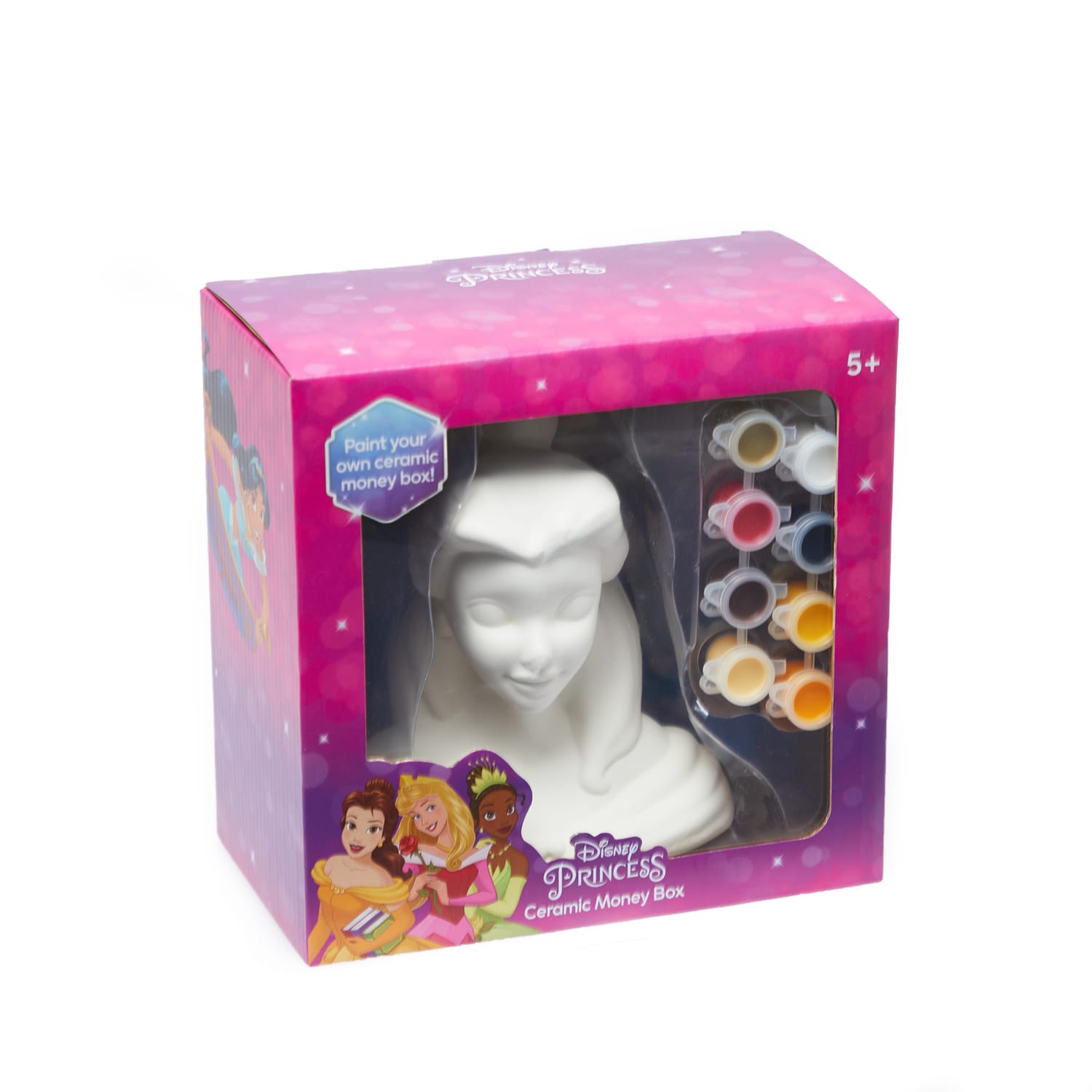 Disney Princess Paint Your Own Ceramic Money Box - Belle | Home Bargains