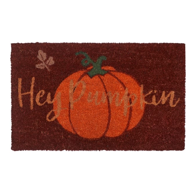 The Lifestyle Edit Harvest Coir Pumpkin Door Mat
