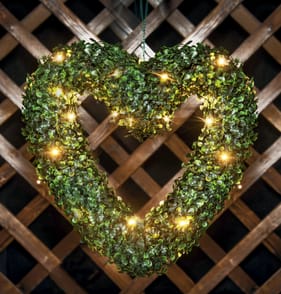 Firefly LED Topiary Heart Solar Light