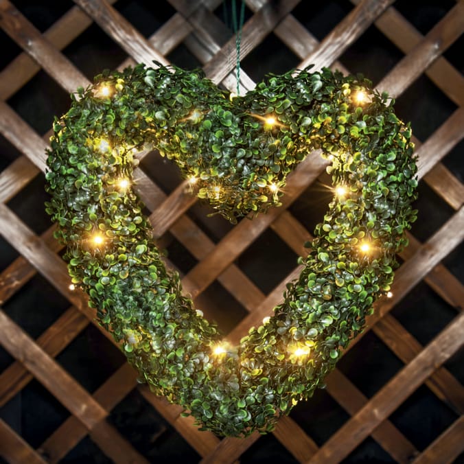 Firefly LED Topiary Heart Solar Light