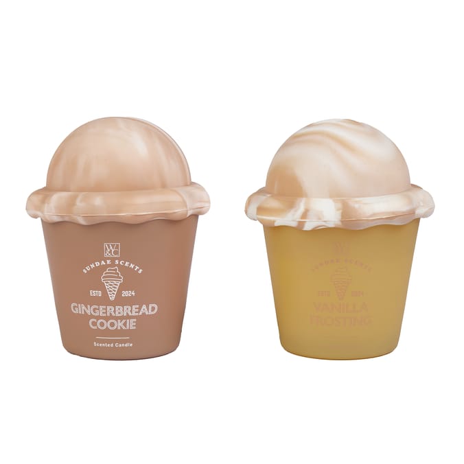 Wickford & Co Sundae Scents Ice Cream Set Scented Candles - Blue
