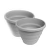 Wham Beehive 40cm Round Pots x2 - Grey