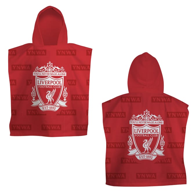 Liverpool FC Boots Towel Poncho - 10-14 Years