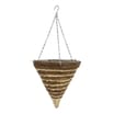 Jardin Corn Leaf Rope & Fern Cone Hanging Basket