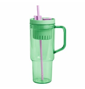Hydrate 40oz Fruit Infuser Tumbler - Mint With Purple Straw