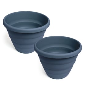 Wham Beehive 40cm Round Pots - Blue x2