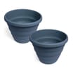 Wham Beehive 40cm Round Pots - Blue x2