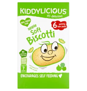 Kiddylicious Biscotti Apple Baby Snack 7 Months+ 6 Pack 120g