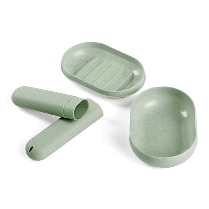 TravelShop Soap Holder & Toothbrush Case - Green