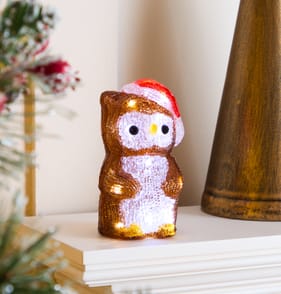 Prestige Battery Operated Light Up Character 16cm - Owl