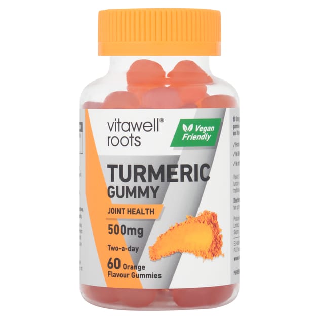 Vitawell Roots Turmeric 500mg Gummies 500mg 60s Orange Flavour Home