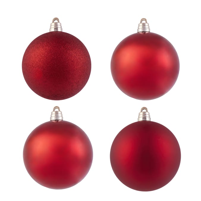 Festive Feeling 15cm Christmas Bauble 4 Pack