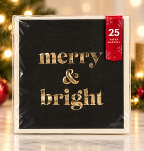 Festive Feeling Merry & Bright Napkins 25 Pack