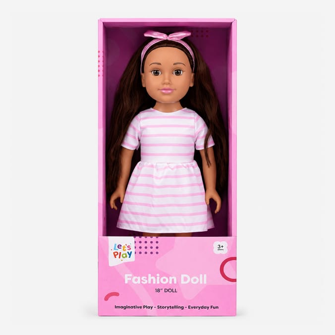 Let's Play Fashion Doll 18" - Brunette