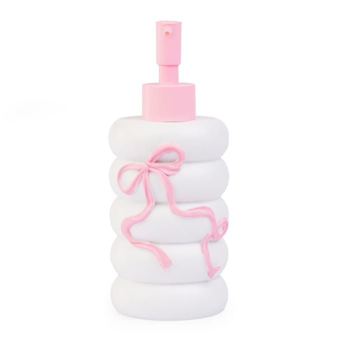 Bath Bow Bathroom Soap Dispenser, Tumbler & Tray