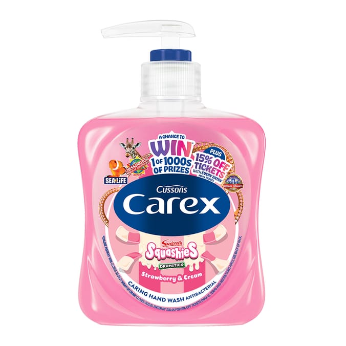 Carex Antibacterial Squashies Strawberry & Cream Hand Wash 250ml