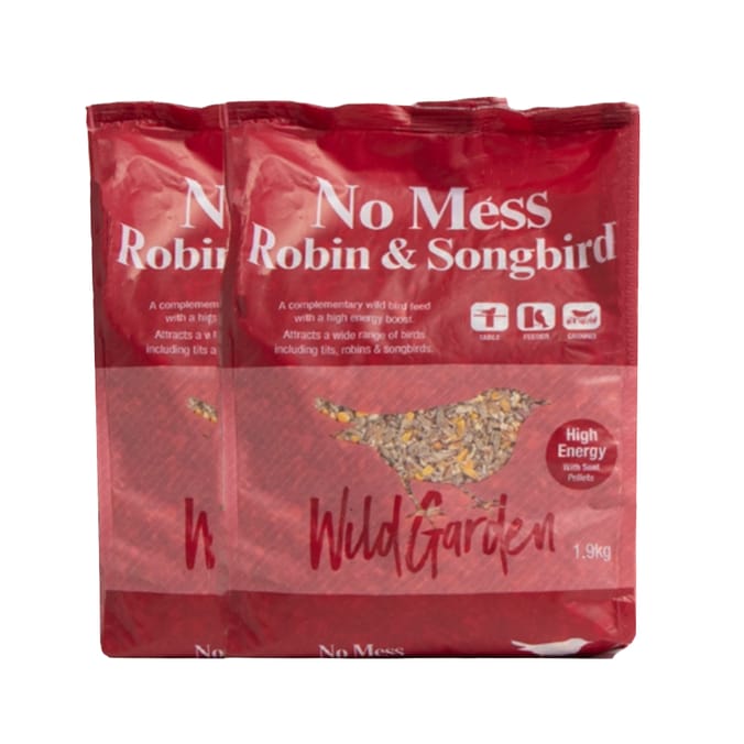 Wild Garden No Mess Robin & Songbird 1.9kg x2