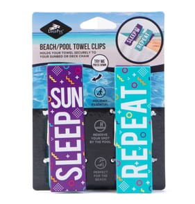 Logo Pegs Beach Towel Clips 2 Pack - Sleep Sun Repeat