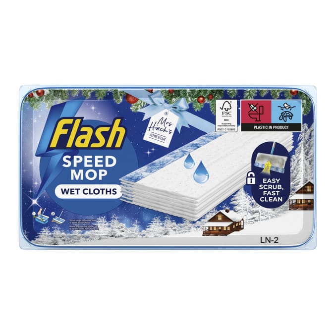 Flash Speedmop Floor Cleaner Wet Cloths Refills 24s - Alpine Escape 