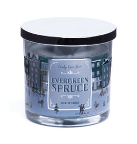 Candy Cane Lane Scented Candle - Evergreen Spruce