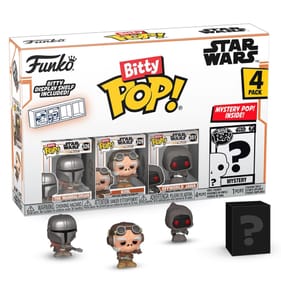 Funko Bitty Pop Star Wars The Mandalorian 4pk - The Mandalorian, Kuiil, Offworld Jawa and A Surprise Mystery Mini Figure