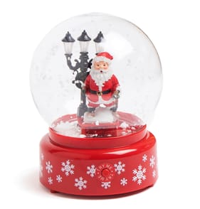 Winter Charm Light-Up Musical Globe - Santa