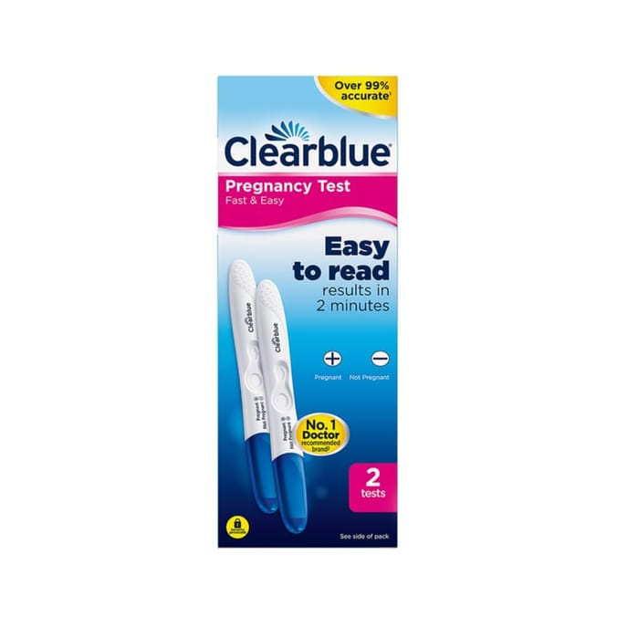 Clearblue Fast & Easy Pregnancy Tests 2 Pack