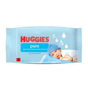 Huggies Pure 0% Plastic Baby Wipes 48's